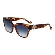 Liu Jo Blonde Tortoise/Blue Shaded Sunglasses Lj768Sr Brown, Dam