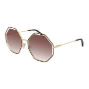 Chloé Poppy Sunglasses in Havana/Brown Shaded Brown, Dam