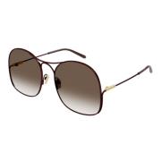 Chloé Sofistikerade Metallo Solglasögon Brown, Unisex