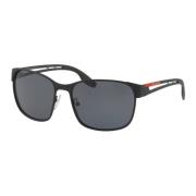 Prada Black/Grey Sunglasses Linea Rossa Core Black, Herr
