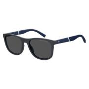 Tommy Hilfiger Matte Blue/Grey Sunglasses TH 2042/S Blue, Herr