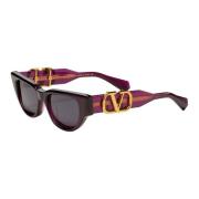 Valentino V - DUE Sunglasses in Crystal Purple Purple, Dam
