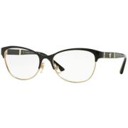 Versace Black Pale Gold Eyewear Frames Multicolor, Unisex