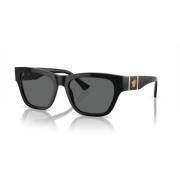 Versace Black/Dark Grey Sunglasses Black, Herr