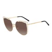 Carolina Herrera Rose Gold/Brown Shaded Sunglasses Multicolor, Dam