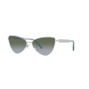 Dolce & Gabbana Silver/Grön Solglasögon Gray, Dam