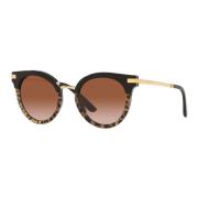 Dolce & Gabbana Spotted Black/Brown Shaded Sunglasses Brown, Dam