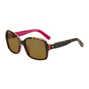Kate Spade Annora/P/S Sunglasses in Havana Pink/Brown Brown, Dam