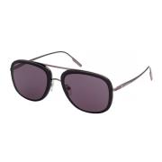 Ermenegildo Zegna Black/Grey Sunglasses Multicolor, Unisex
