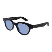 Alexander McQueen Black/Light Blue Sunglasses Multicolor, Unisex