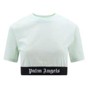 Palm Angels Klassisk T-Shirt Blue, Dam
