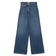 Twinset Denim Jeans Set Blue, Dam