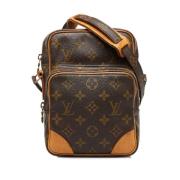 Louis Vuitton Vintage Pre-owned Canvas axelremsvskor Brown, Dam