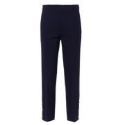 Twinset Cropped Trousers Blue, Dam