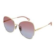 Chloé Gold/Red Shaded Sunglasses Yellow, Dam