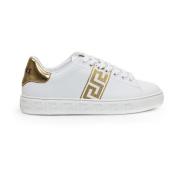 Versace Vita Sneakers med Grekiskt Mönster White, Dam