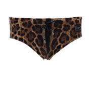 Dolce & Gabbana Leopardmönster Brun Havskläder Brown, Herr