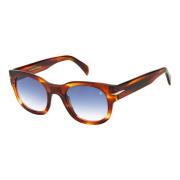 Eyewear by David Beckham DB 7045/S Sunglasses in Brown Horn/Blue Shade...