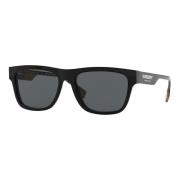 Burberry Black/Grey Sunglasses with B Logo Black, Herr