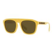 Burberry Yellow/Dark Brown Sunglasses Yellow, Herr