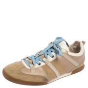 Dolce & Gabbana Pre-owned Pre-owned Tyg sneakers Beige, Dam