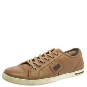 Dolce & Gabbana Pre-owned Pre-owned Laeder sneakers Beige, Dam