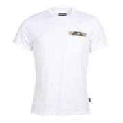 Barbour T-Shirts White, Herr