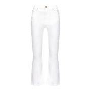 Pinko Flared Jeans för Kvinnor White, Dam
