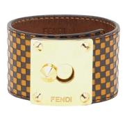 Fendi Vintage Pre-owned Laeder armband Yellow, Dam