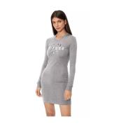 Love Moschino Gray Cotton Dress Gray, Dam