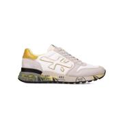 Premiata Vit Nylon och Mocka Sneaker Mick White, Herr