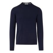 Paolo Pecora Round-neck Knitwear Blue, Herr