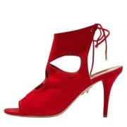 Aquazzura Pre-owned Pre-owned Mocka sandaler Red, Dam