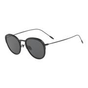 Giorgio Armani Matte Black/Grey Sunglasses Frames Black, Herr