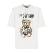 Moschino Vit Teddy Bear Logo T-shirt White, Herr
