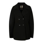 Sportmax Cashmere Blend Wrap Coat Black, Dam