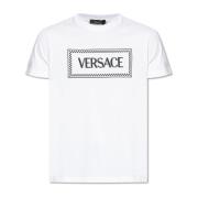 Versace Tryckt T-shirt White, Herr