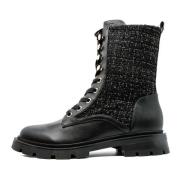 Twinset Lace-up Boots Black, Dam