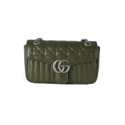 Gucci Vintage Pre-owned Laeder crossbodyvskor Green, Dam