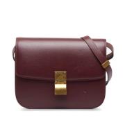 Celine Vintage Pre-owned Laeder crossbodyvskor Red, Dam