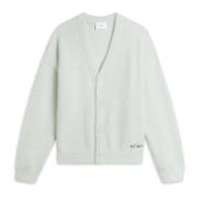 Axel Arigato Mjuk Textural Miller Cardigan med Logo Green, Herr