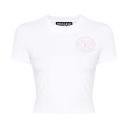 Versace Jeans Couture Vit Grafisk T-shirt White, Dam