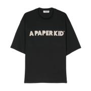 A Paper Kid T-Shirts Black, Herr