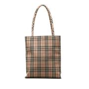 Burberry Vintage Pre-owned Canvas totevskor Beige, Dam