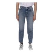 Amish Slim-fit Jeans Blue, Dam