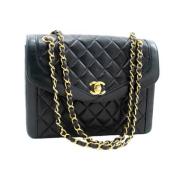 Chanel Vintage Pre-owned Laeder axelremsvskor Blue, Dam