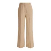 Dunst Wide Trousers Beige, Dam