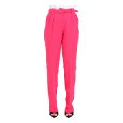 Versace Jeans Couture Fuchsia Cady Bistretch Buckle Byxor Pink, Dam