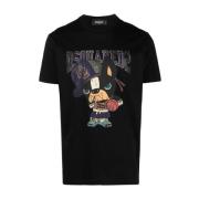 Dsquared2 Cool Fit Hund T-Shirt med Logo Print Black, Herr