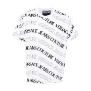 Versace Jeans Couture Logo Print Vit Bomull T-shirt White, Herr